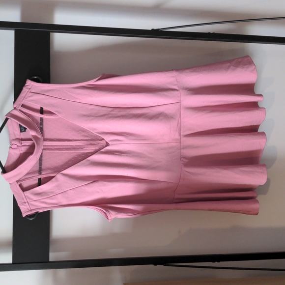 City Chic Tops - City Chic dusty rose coloured sleeveless peplum top in AU18